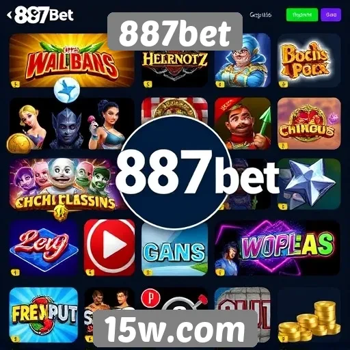 Variedade de jogos disponíveis na 887bet
